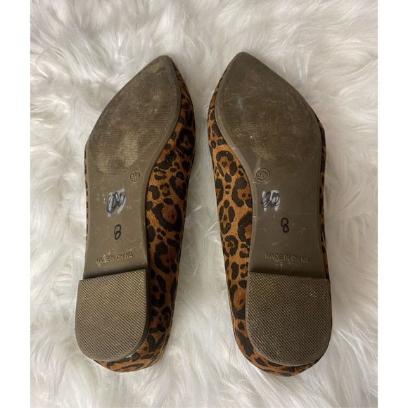 Report Animal Print Flat Point Toe Slip On Ballerina Loafers Women’s Casual Shoe - Picture 5 of 6